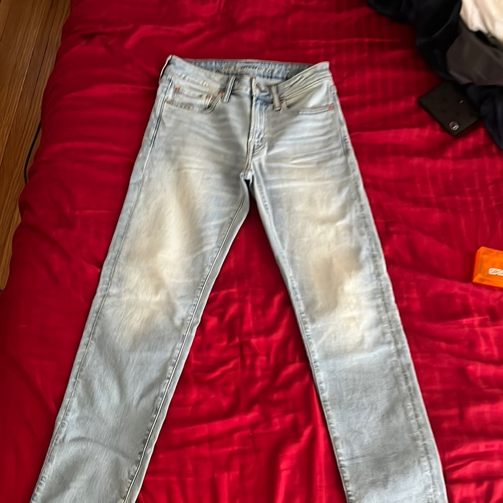 Slim Straight American Eagle Blue Jeans